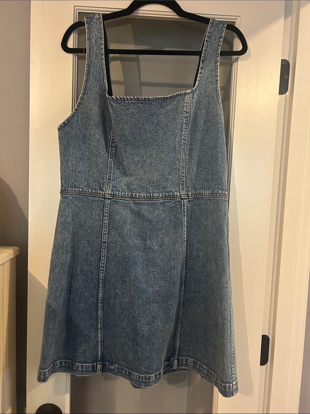 Alice + Olivia Denim Mini Dress in Medium Blue